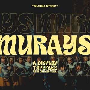 Murays - Fuente de exhibición, fuente serif retro, fuente elegante, fuente Canva, fuente moderna, fuente boho, fuente de logotipo, fuente elegante, fuente Silhouette