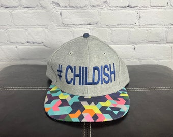 Men’s #Childish Colorful Trippy Snapback Hat