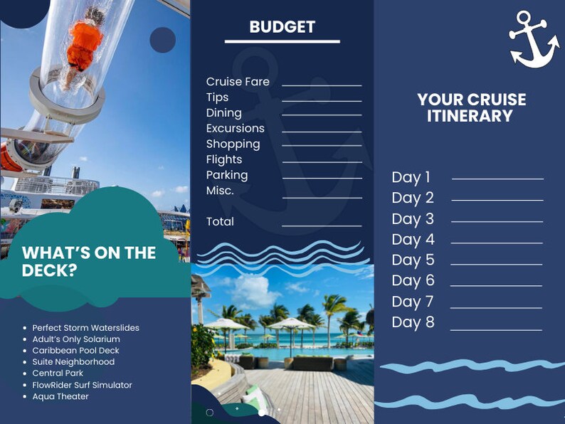 Wonder of the Seas Cruise Planner Template Etsy