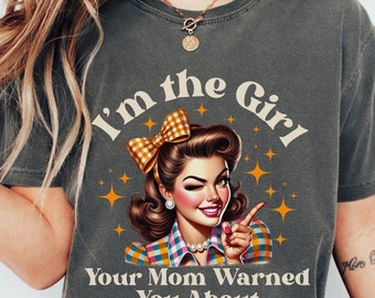 Retro Housewife Graphic T-shirt, Sassy 1950s Style, Comfort Colors