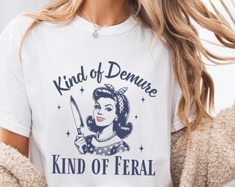 Vintage Housewife T-Shirt: Sarcastic Retro Humor, Comfort Colors