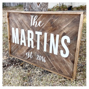 Rustic Wood Family Sign, mosaic wood sign, last name sign, Pattern Wood sign, Custom name sign
