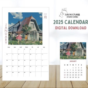 2025 kalender afdrukbare sjabloon schattig 2025 anime kalender schattig A4 kalender pdf bewerkbare maandelijkse planner wandkalender bureaukalender canva