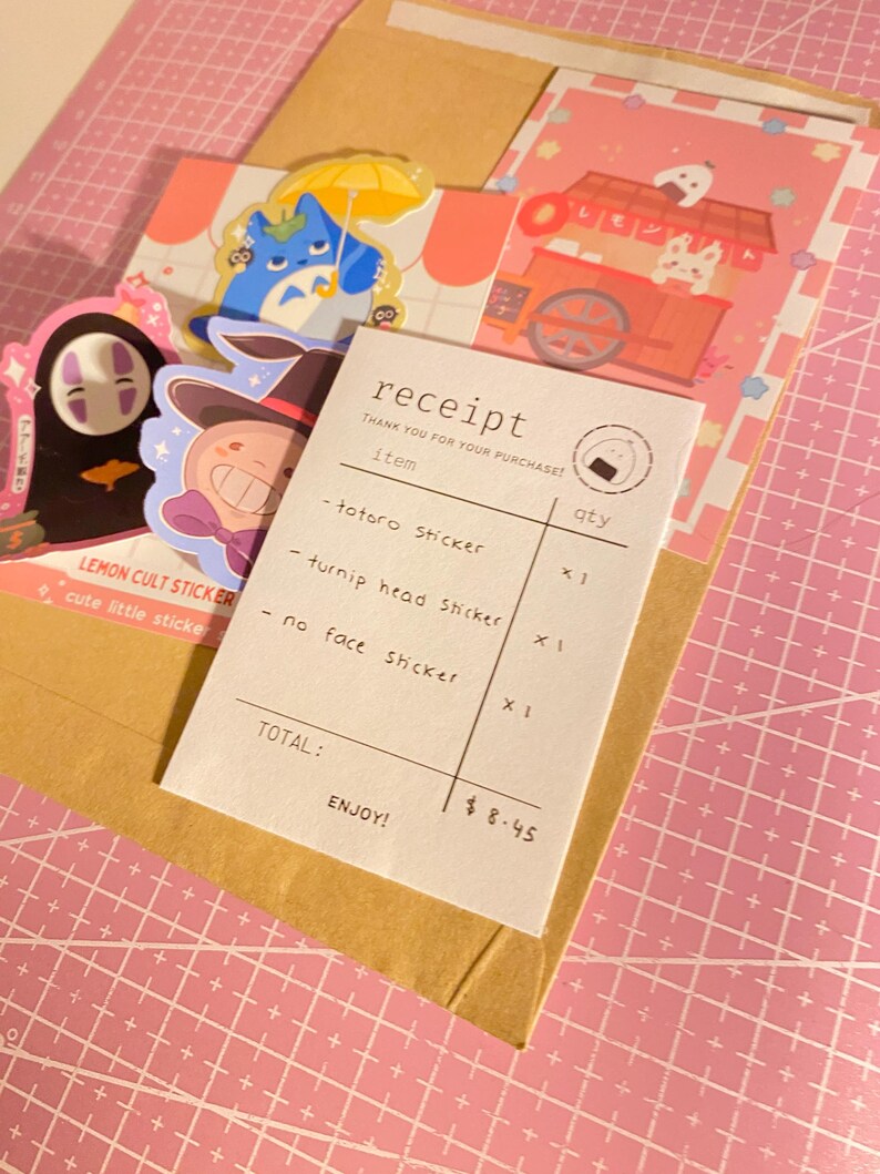 Cute Receipt Template Editable Order Receipt Form Cute Printable Canva ...