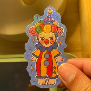 Kawaii Sonny Angel Sticker Pack | Pastel Bunny & Clown Stickers image 12
