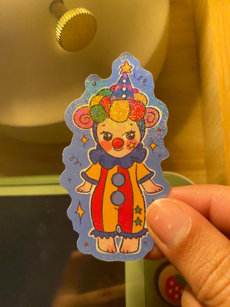 Kawaii Sonny Angel Sticker Pack | Pastel Bunny & Clown Stickers image 12