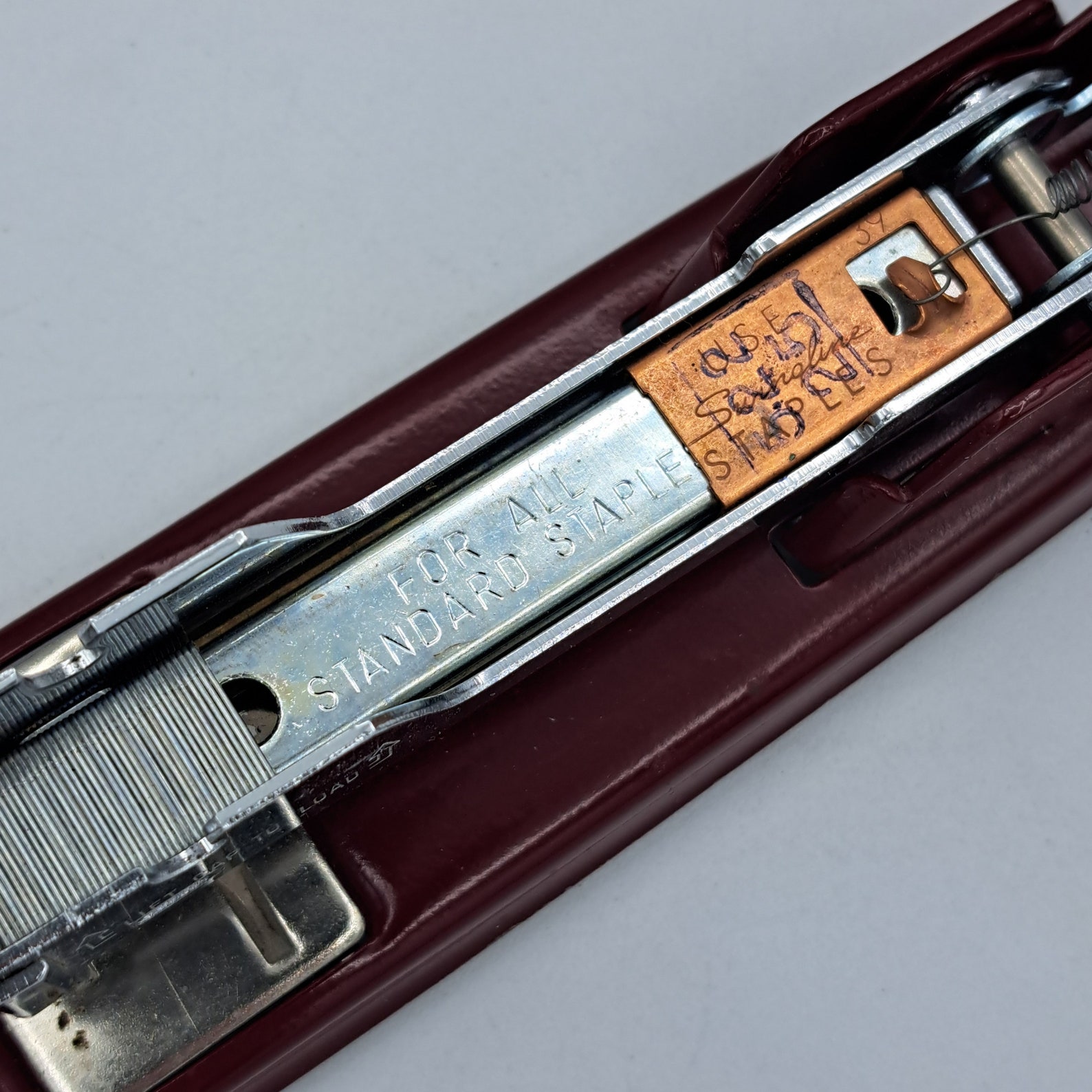 Maroon Red Stapler Vintage Swingline 711 Stapler - Office Supply Decor ...