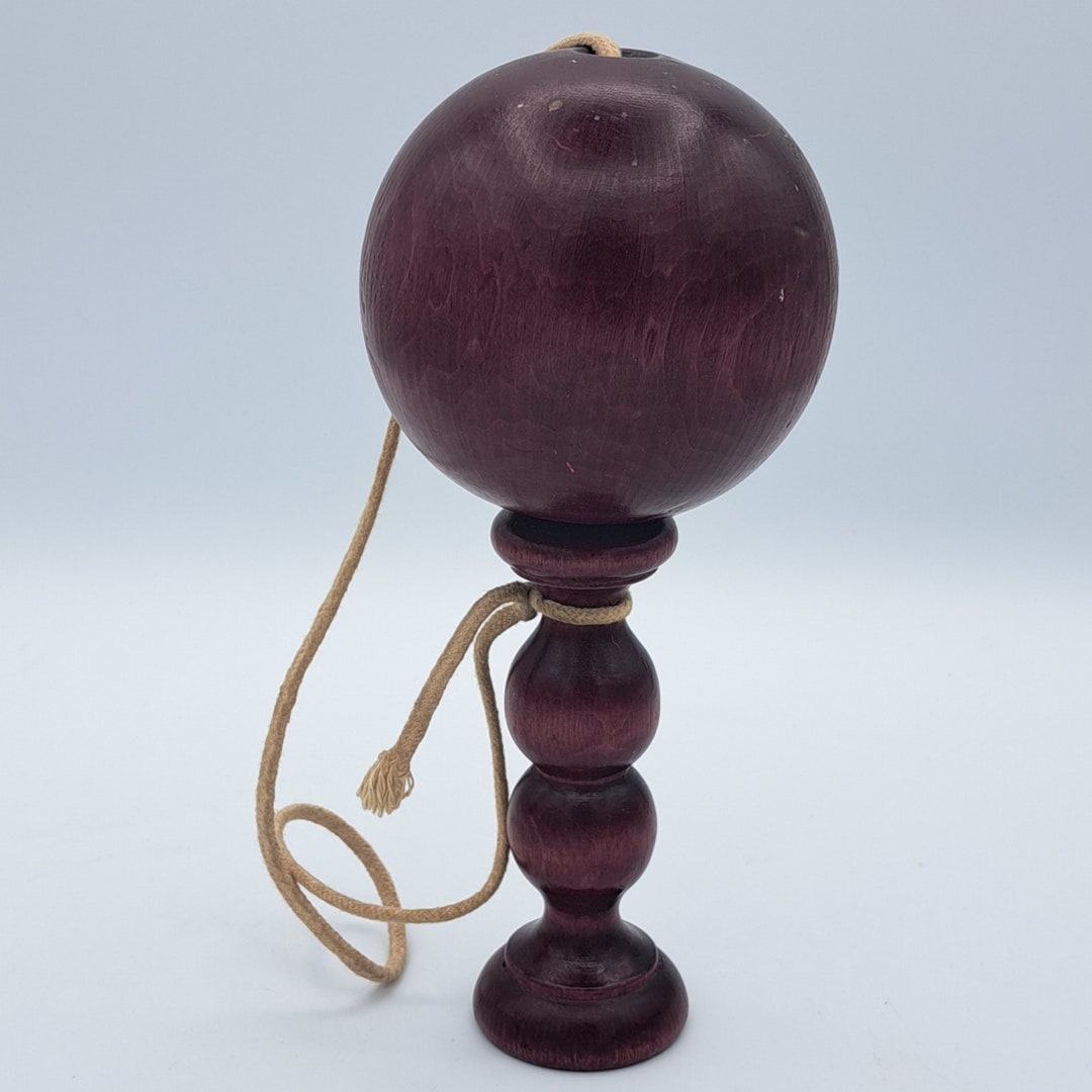 Vintage Maroon French Stick & Ball Game for Kids or Adults Etsy