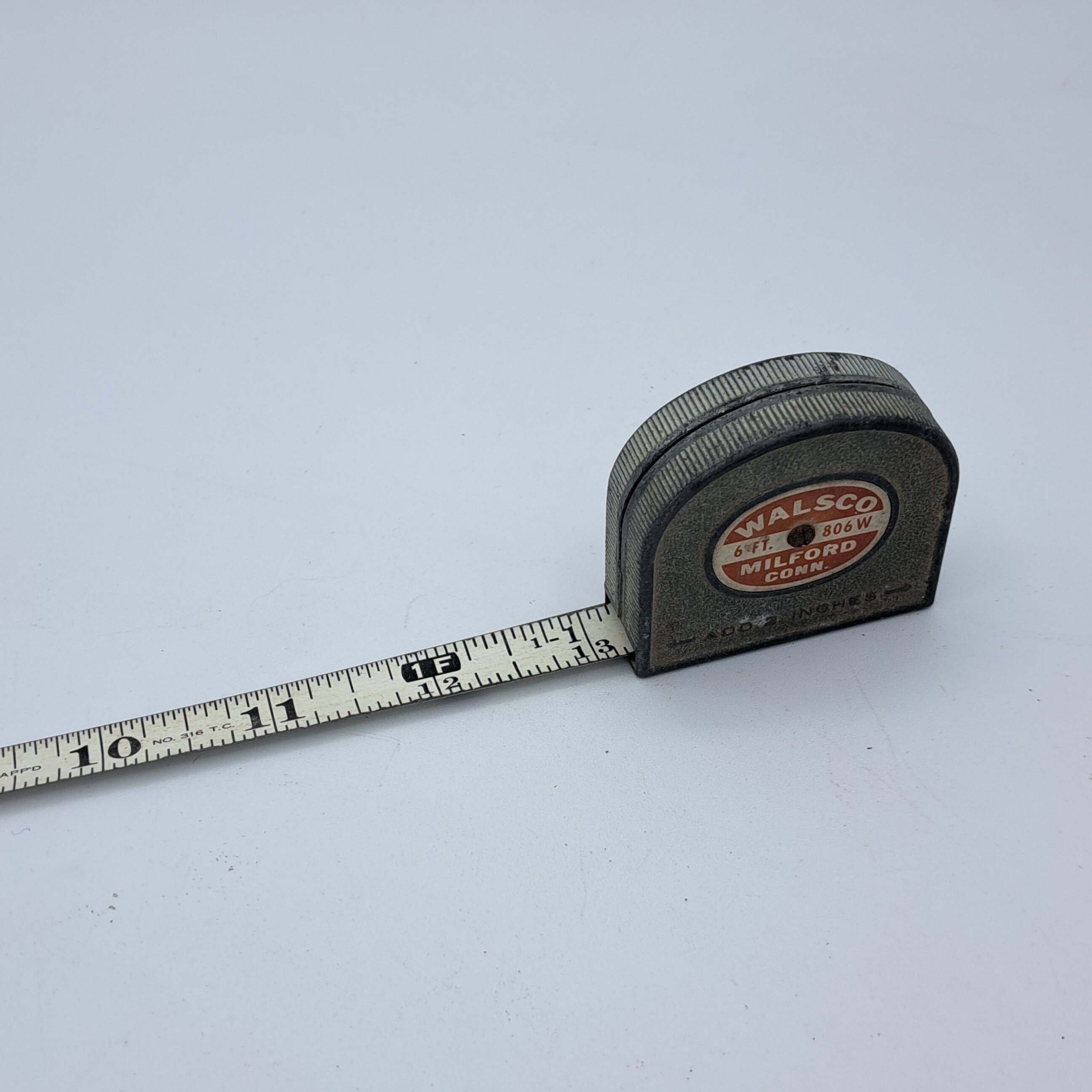 Vintage Walsco Metal Tape Measure 806W 6 Ft Made in USA Etsy