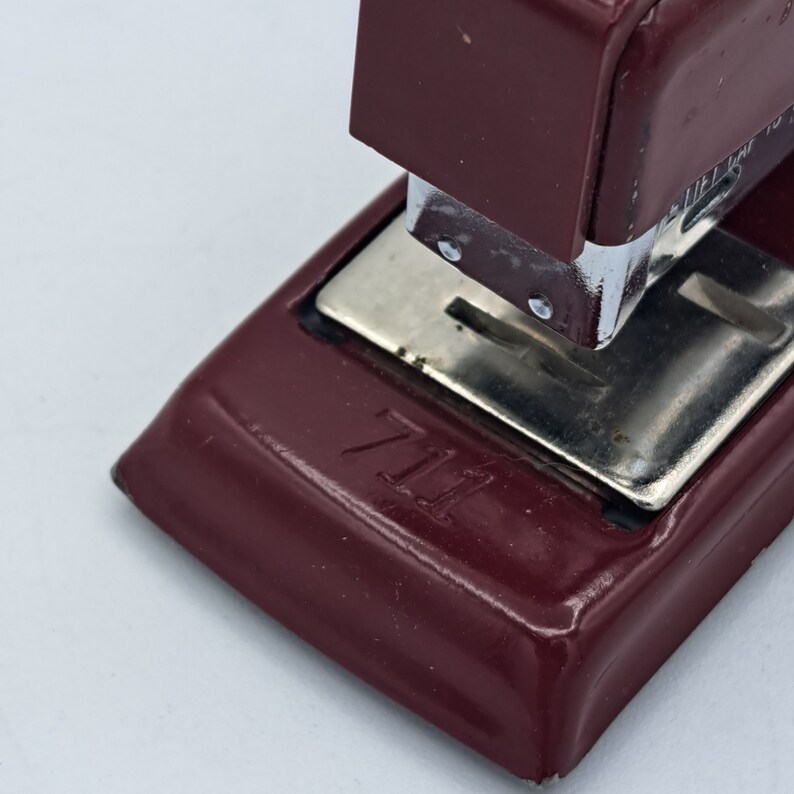 Maroon Red Stapler Vintage Swingline 711 Stapler - Office Supply Decor ...