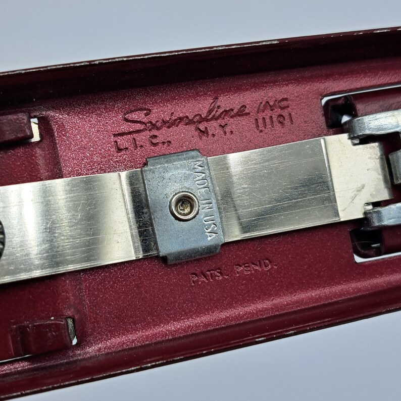 Maroon Red Stapler Vintage Swingline 711 Stapler - Office Supply Decor ...
