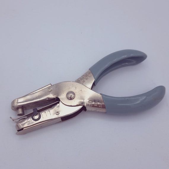 Vintage Paper King Blue Green Single Hole Punch Turquoise Teal