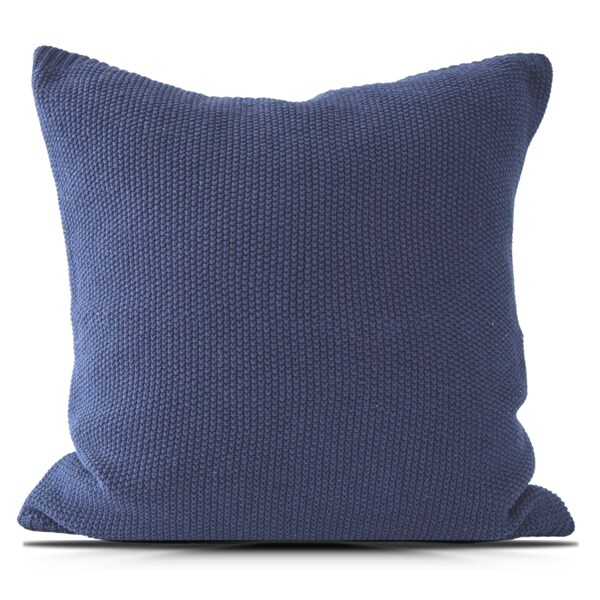 Blue Knit Pillow Etsy