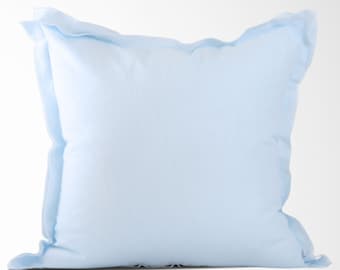 Blue Linen Pillow || 22 X 22 Pillow Cover|| Blue Solid Pillow || Farmhouse Solid Pillow || Designer Pillow || Decorative Pillow || Leah