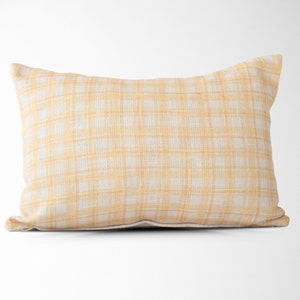 Plaid Lumbar Pillow Farmhouse Plaid Pillow Accent Throw Pillow Decorative Pillow 14x20 Pillow Cover Sofa Pillow Freya image 3