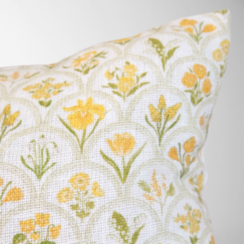 Floral Garden Pillow Cover Farmhouse Floral Pillow Accent Throw Pillow Decorative Pillow Cover 22x22 Pillow Cover Harlow image 8