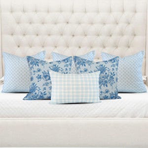 Throw Pillow Cover Set for Bed || Sky Decorative Pillow Set for Bed || Floral Throw Pillow Set for Bed || Throw Pillow Set of 6 || Aurora