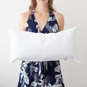 12x22 Down Alternative Pillow Insert || Down Alternative Throw Pillow Inserts || Made in Massachusetts II Decorative Pillow Inserts