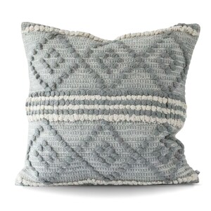 18 Inch Throw Pillow, Set of 2, Embriored Geometric Pattern, Black, Gray, 1  unit - Kroger