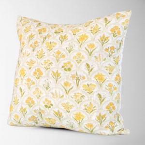 Floral Garden Pillow Cover Farmhouse Floral Pillow Accent Throw Pillow Decorative Pillow Cover 22x22 Pillow Cover Harlow image 5