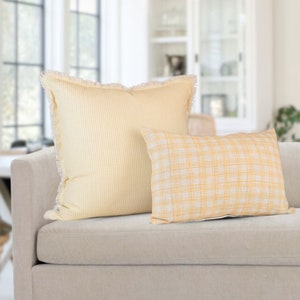 Plaid Lumbar Pillow Farmhouse Plaid Pillow Accent Throw Pillow Decorative Pillow 14x20 Pillow Cover Sofa Pillow Freya image 6