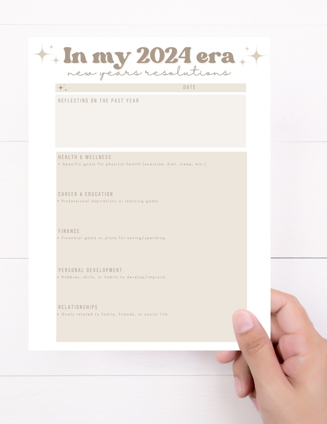 New Years Resolution, Printable New Years Resolution, Digital Download ...