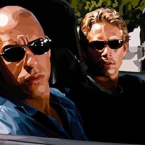 The fast and the furious - digital painting - movie scene - Poster/Print art