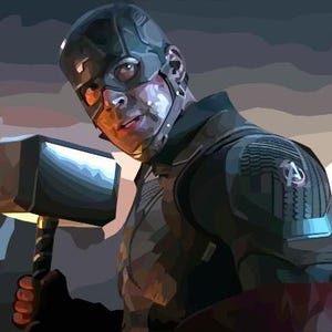 Captain America - Avengers Endgame - digital painting - movie scene - Poster and Print