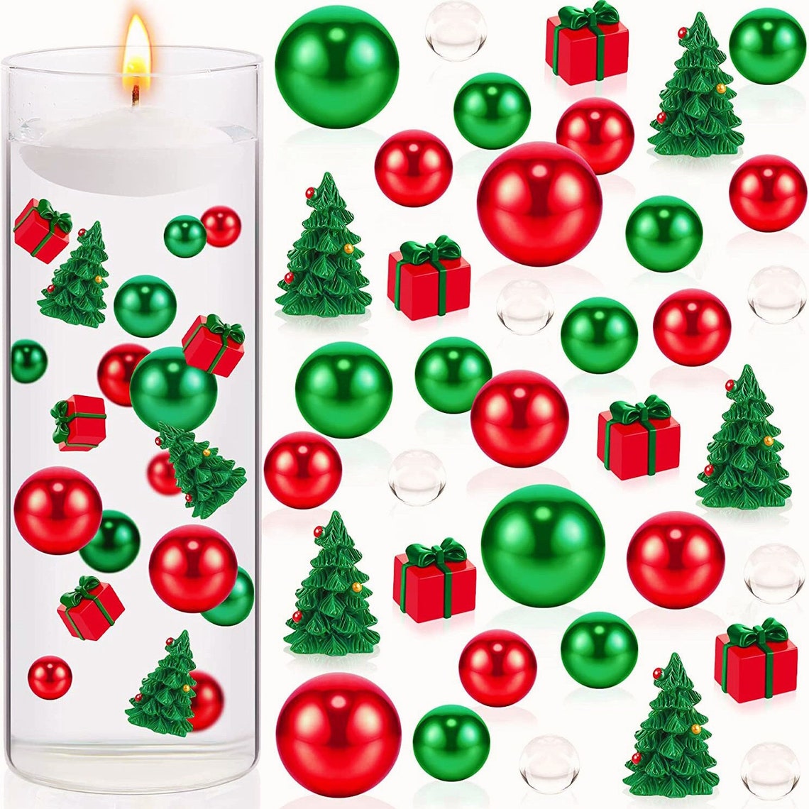 Floating Candle Vase Filler Christmas Table Centerpiece Etsy