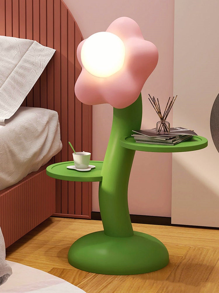 Flower Side Table Side Table With LED Lights Side Table Etsy