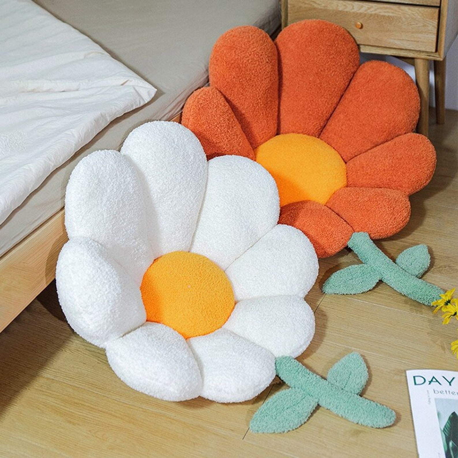 Flower Shaped Pillow Daisy Flower Floor Pillowseating - Etsy