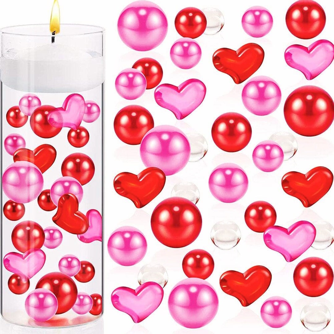 Floating Candle Vase Filler Valentines Day Table Centerpiece Etsy