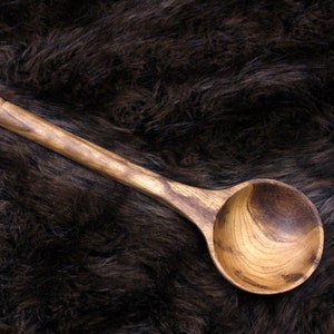 Hand Carved Rosewood Spoon: Personalized Kitchen Cooking Spoon (15.5")