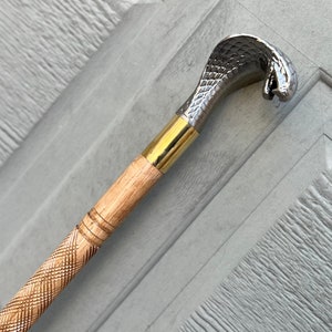 Cobra Walking Stick Wooden CANE, Handmade Carving Wooden walking stick, Hand Carved Walking Cane for man/woman,  lightweight walking cane