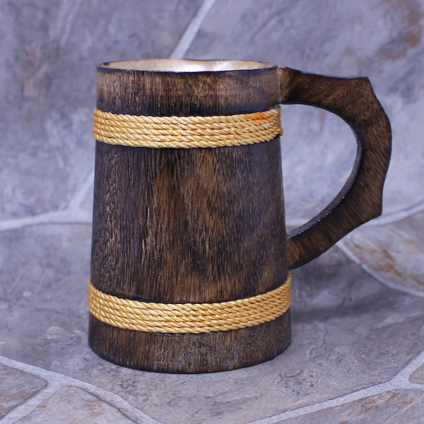 Gift for men, Father’s Day, Oak Beer Wooden Tankard, groomsmen gift, natural oak mug, tavern mug, wooden beer mug, wedding party gifts, Mugs