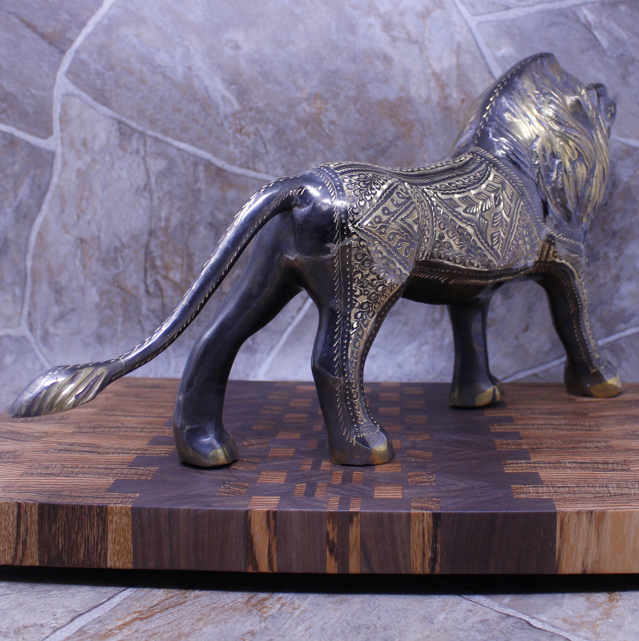 Brass Lion Brass Figurine Antique Brass Lion Brass Lion Etsy