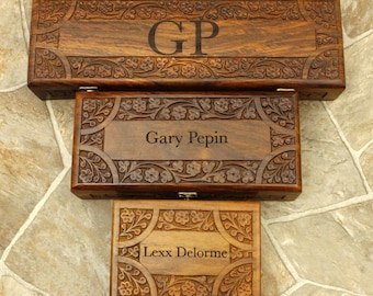 Hand-carved wooden Box, Hunting Knife, Custom Box, Memory Box, Keepsake Box, Man Box, Knife Storage Box, Christmas Gift, Personalized Box.