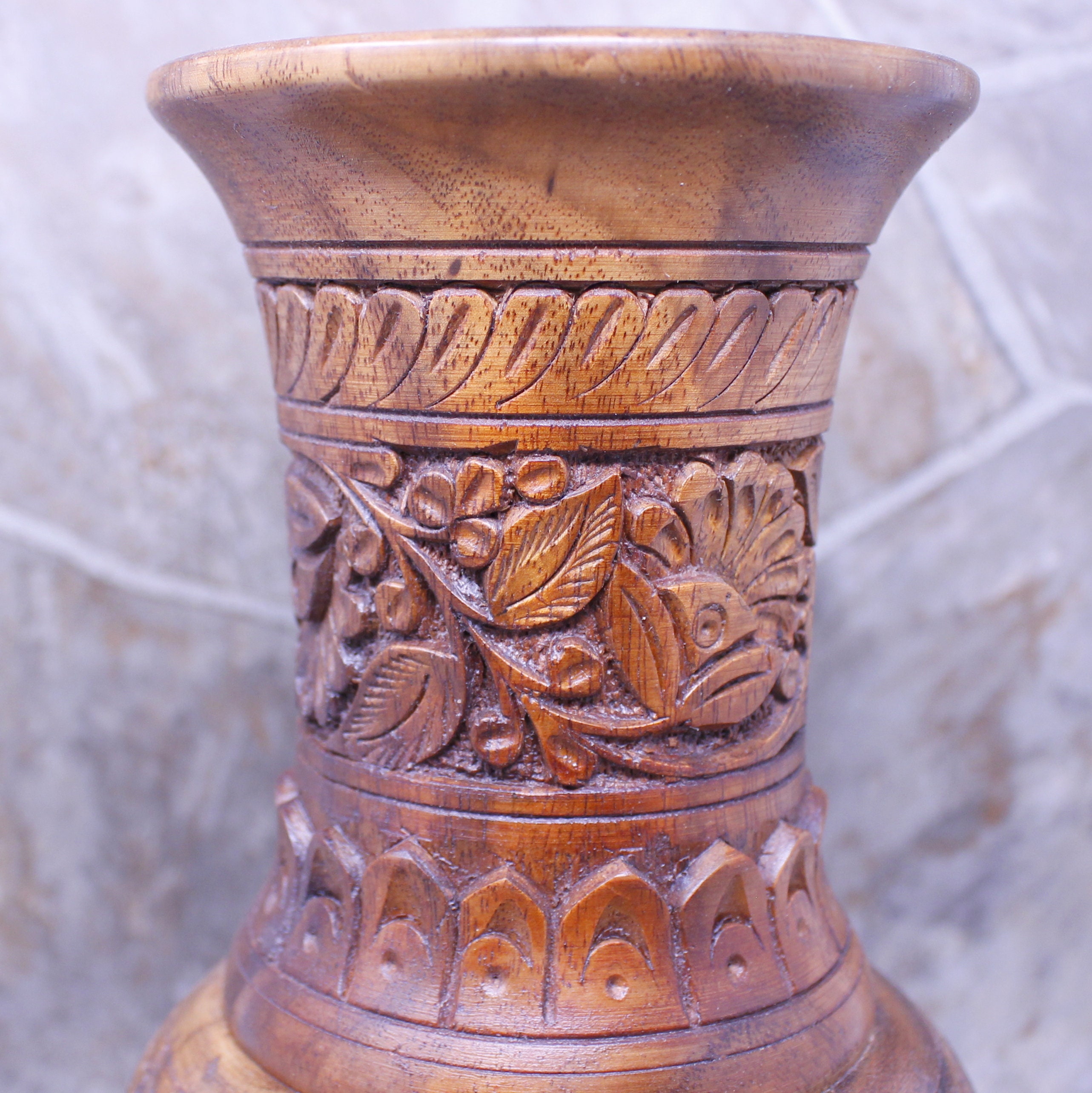 Handmade Rosewood Vase Carved Wood Vase Wooden Vase Wedding Etsy