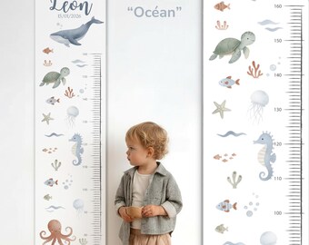 Toise De Hauteur Enfant 50-150 Cm - Stickers Muraux Mesure Animaux Dessin Animé Amovibles