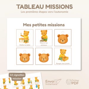 Child&#39;s mission chart for 2-3 year olds | Support for autonomy and motivation | Visual tidying routine | Terrible two solution | Positive education