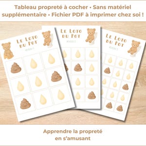 Tabla de entrenamiento para ir al baño para niños | Lotería de orinal | Entrenamiento divertido para ir al baño | Archivo PDF imprimible | Rutina de entrenamiento para ir al baño