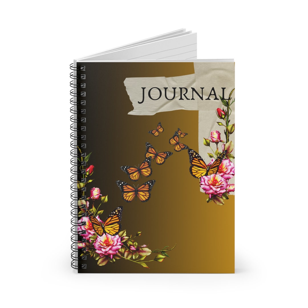 Butterfly Journal Spiral - Ruled Line - Etsy