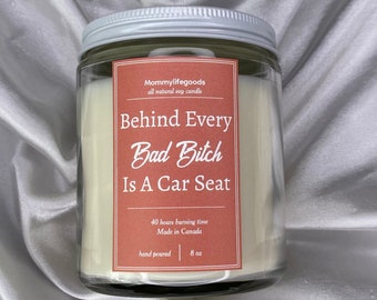 Baby Shower Gift, Bad Bitch Candle, New Mom Gift, Funny Candle Gift, Postpartum Gift, Pregnancy Gift, Organic Scented 8oz Soy Wax Candle