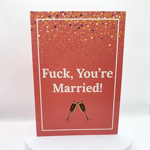 Funny Wedding Card | Newly Wed Couple | Card For The Bride & Groom | Marriage Greeting Card | Unique Wedding Gift For Him and Her