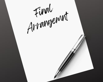 Final Arrangement Template - Etsy