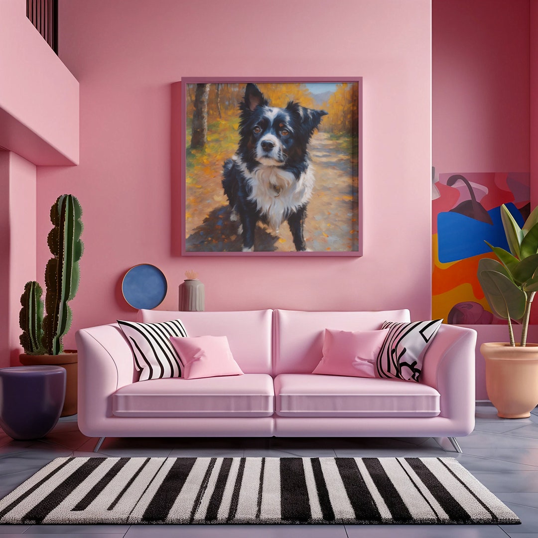 Border Collie Art Border Collie Digital Download Dog Wall Etsy