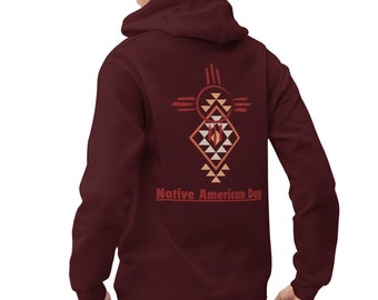 Native American Day Hoodie, Indianer, Indianer Hoodie, Indianer Geschenk, Navajo Design Sweatshirt, Indianer Top