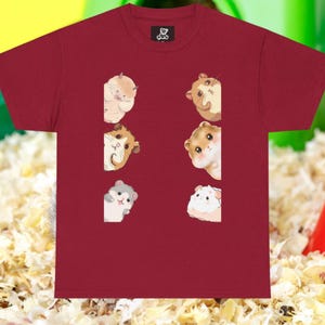 T-shirt hamsters, schattig grafisch T-shirt huisdier, grappig shirt hamster minnaar, cadeau voor eigenaren van gezelschapsdieren, unisex katoenen top hamster, shirt hamster