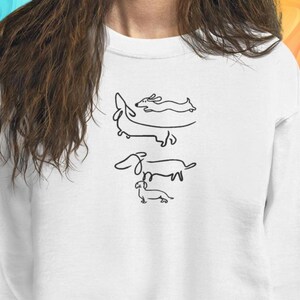 Embroidered Dachshund Sweater, Embroidered Dachshund Design, Dachshund Lover Sweatshirt, Wiener Dog Embroidered Sweater, dachshund owner