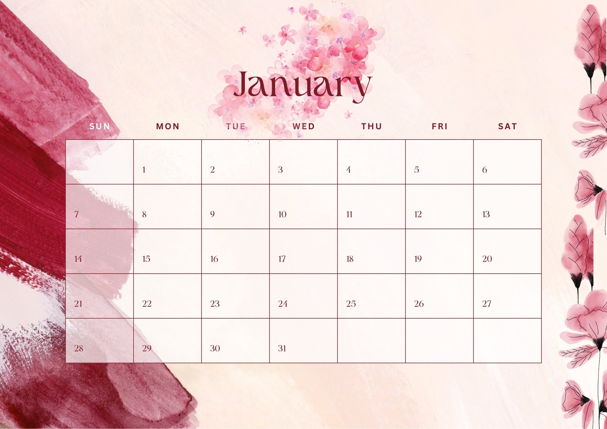 2024 Printable Calendar 2024 Printable Boho Calendar 2024 Etsy Australia 2024-printable-calendar-2024-printable-boho-calendar-2024-etsy-australia